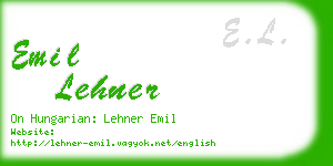 emil lehner business card